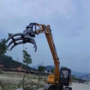 Crawler excavator grabber