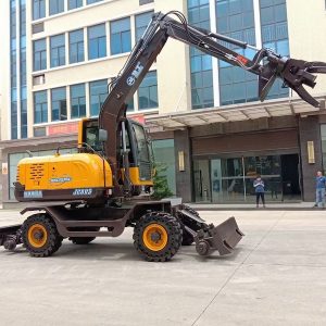 Railroad wheeled excavators